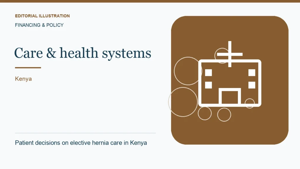 Editorial illustration: Patient decisions on elective hernia care in Kenya