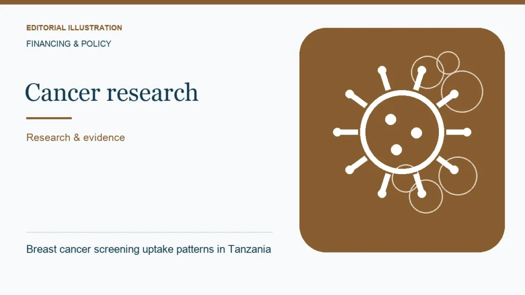 Editorial illustration: Breast cancer screening uptake patterns in Tanzania