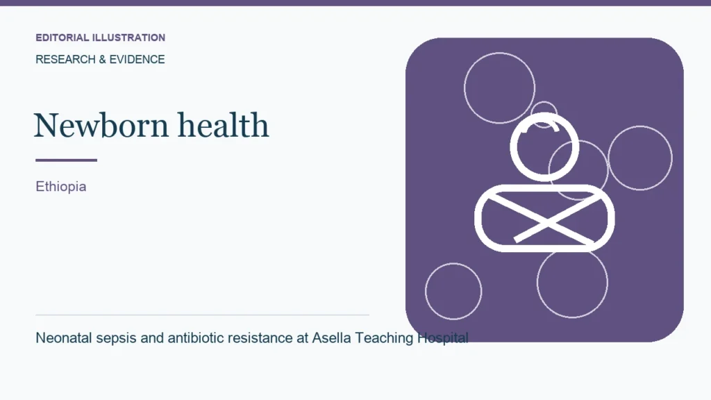 Editorial illustration: Neonatal sepsis and antibiotic resistance at Asella Teaching Hospital