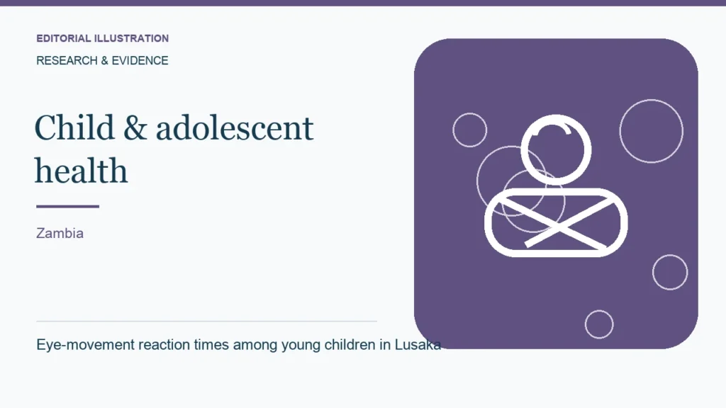Editorial illustration: Eye-movement reaction times among young children in Lusaka