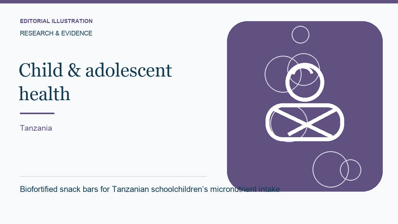 Editorial illustration: Biofortified snack bars for Tanzanian schoolchildren’s micronutrient intake