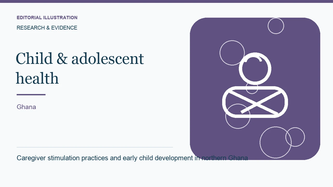 Editorial illustration: Caregiver stimulation practices and early child development in northern Ghana