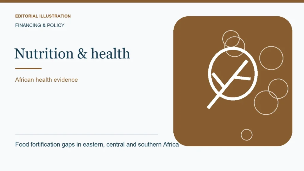 Editorial illustration: Food fortification gaps in eastern, central and southern Africa