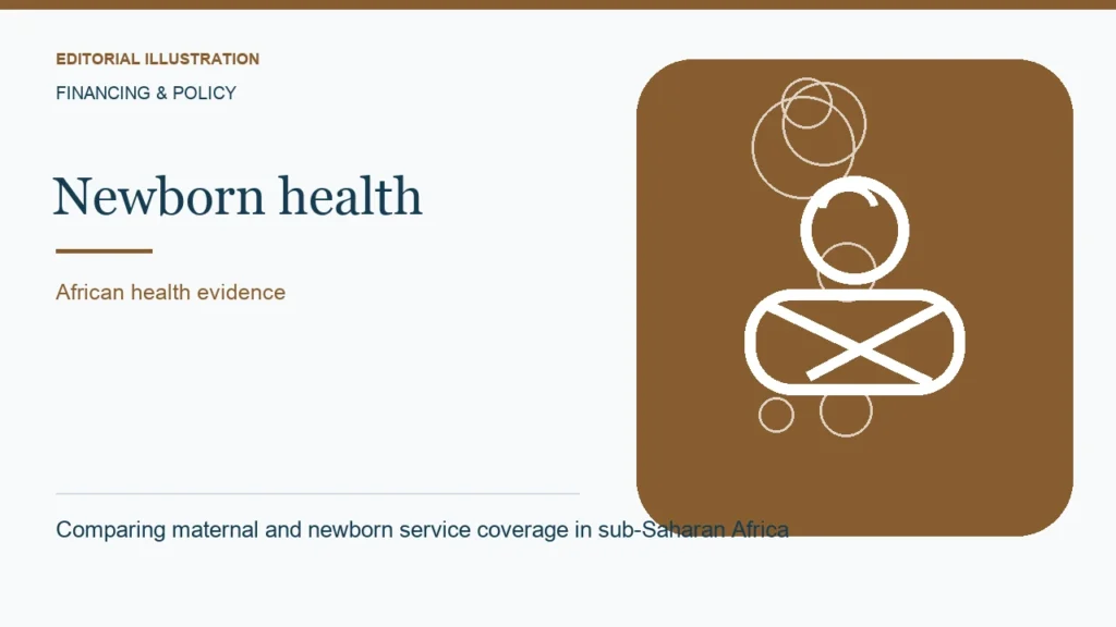 Editorial illustration: Comparing maternal and newborn service coverage in sub-Saharan Africa