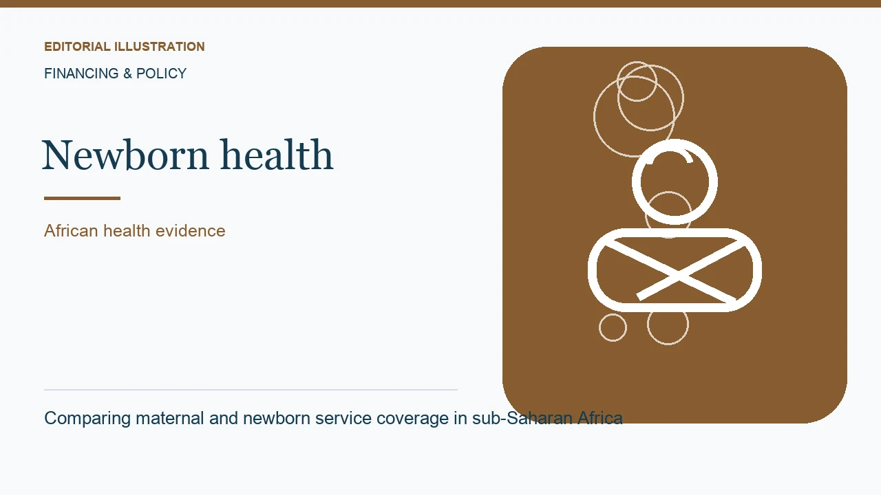 Editorial illustration: Comparing maternal and newborn service coverage in sub-Saharan Africa