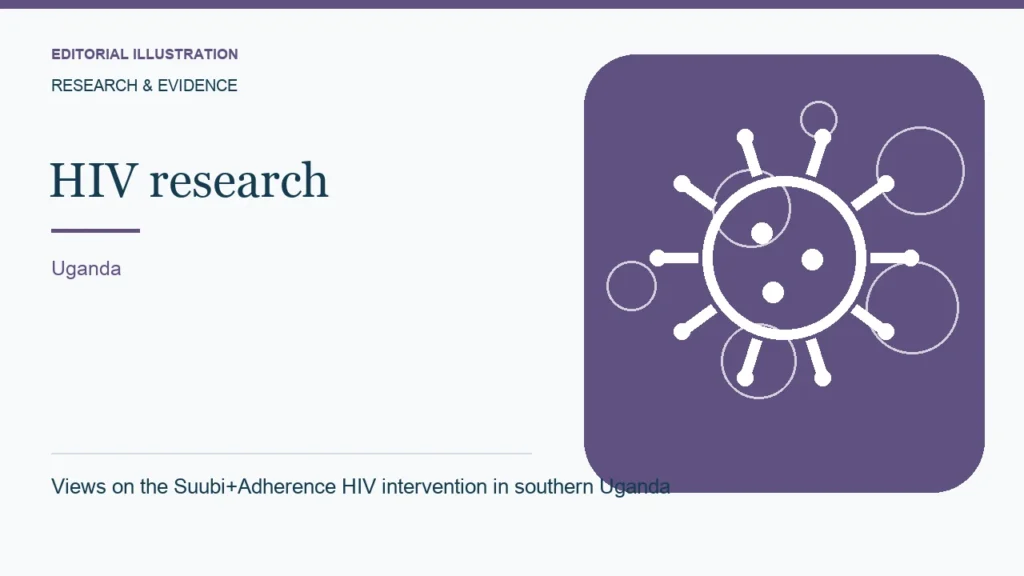 Editorial illustration: Views on the Suubi+Adherence HIV intervention in southern Uganda