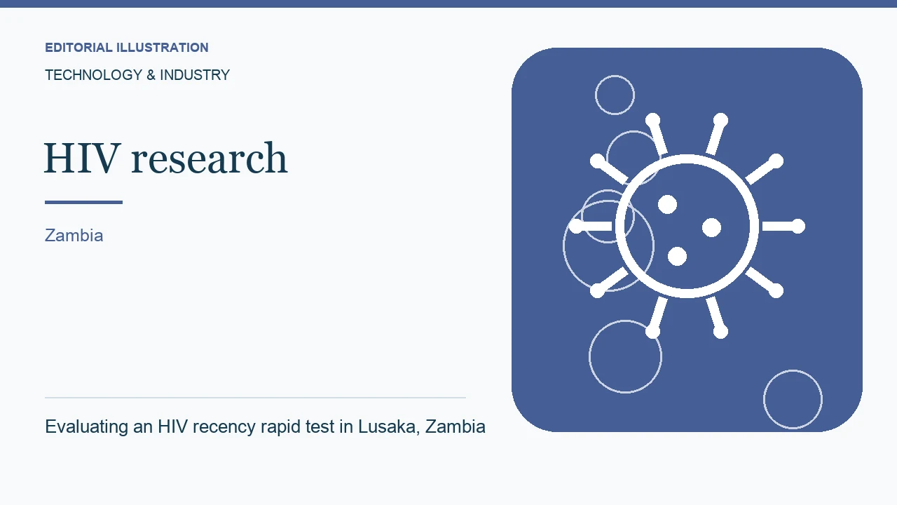 Editorial illustration: Evaluating an HIV recency rapid test in Lusaka, Zambia