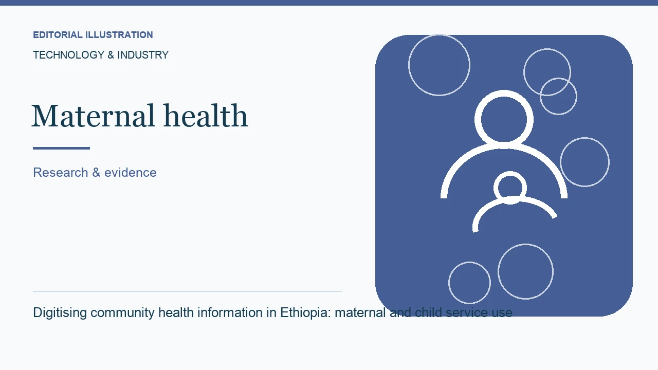 Editorial illustration: Digitising community health information in Ethiopia: maternal and child service use