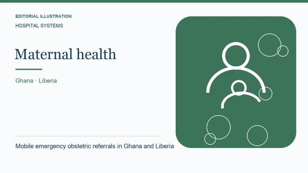 Editorial illustration: Mobile emergency obstetric referrals in Ghana and Liberia