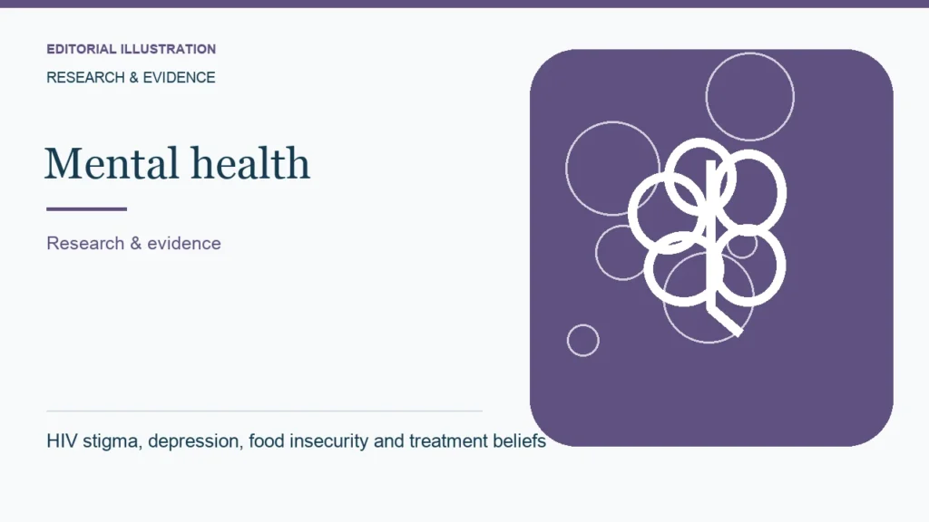 Editorial illustration: HIV stigma, depression, food insecurity and treatment beliefs