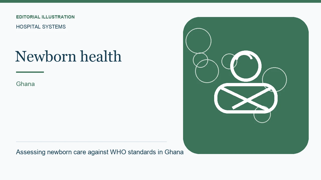 Editorial illustration: Assessing newborn care against WHO standards in Ghana