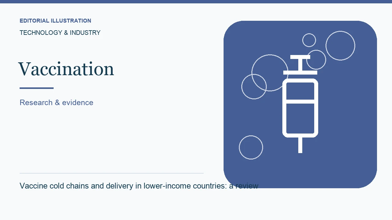 Editorial illustration: Vaccine cold chains and delivery in lower-income countries: a review
