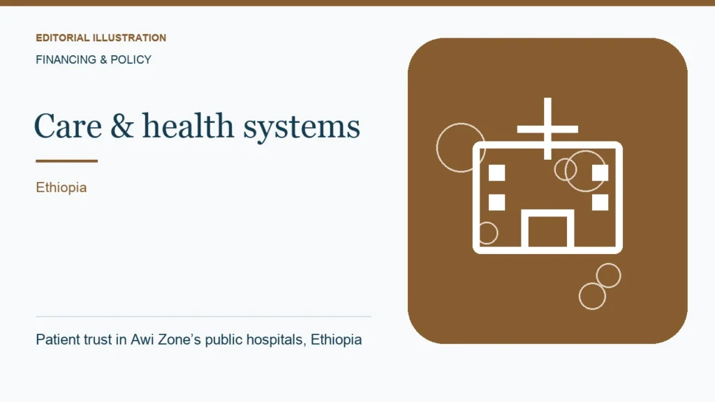 Editorial illustration: Patient trust in Awi Zone’s public hospitals, Ethiopia
