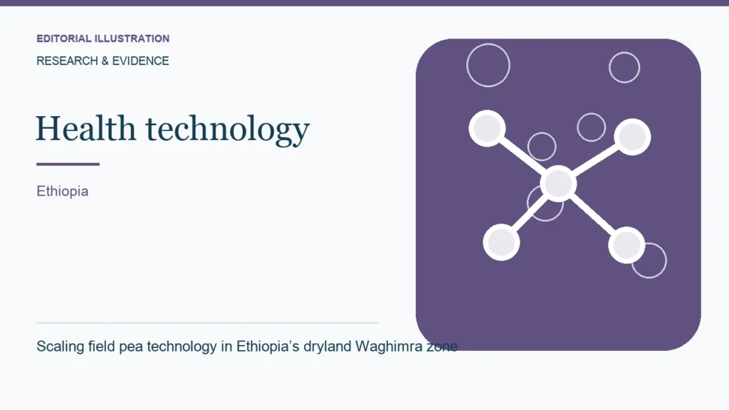 Editorial illustration: Scaling field pea technology in Ethiopia’s dryland Waghimra zone