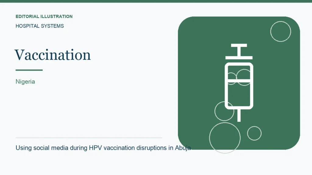 Editorial illustration: Using social media during HPV vaccination disruptions in Abuja