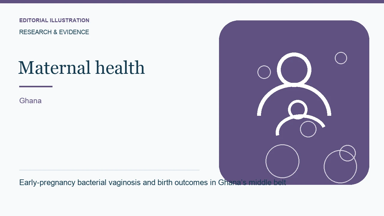 Editorial illustration: Early-pregnancy bacterial vaginosis and birth outcomes in Ghana’s middle belt