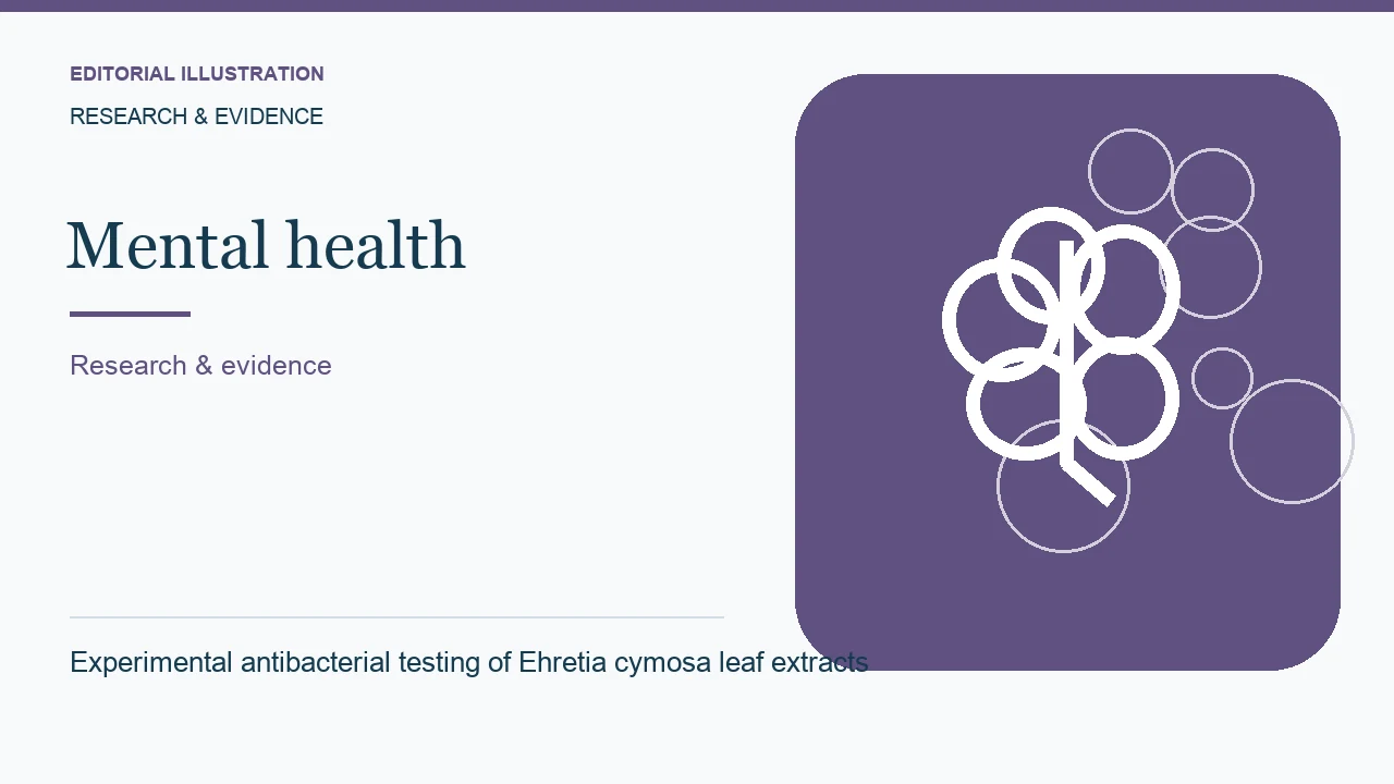 Editorial illustration: Experimental antibacterial testing of Ehretia cymosa leaf extracts