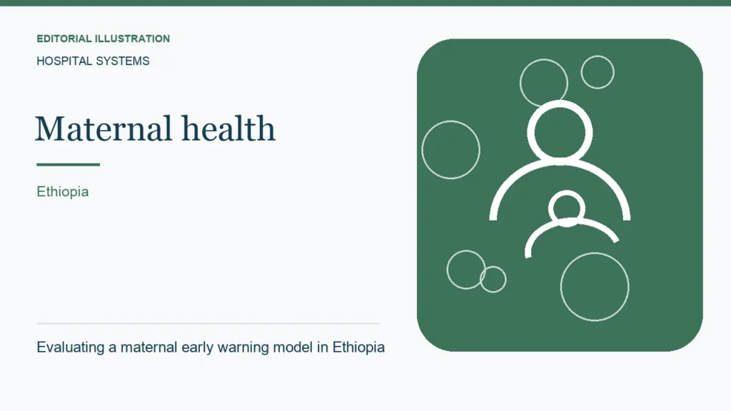 Editorial illustration: Evaluating a maternal early warning model in Ethiopia