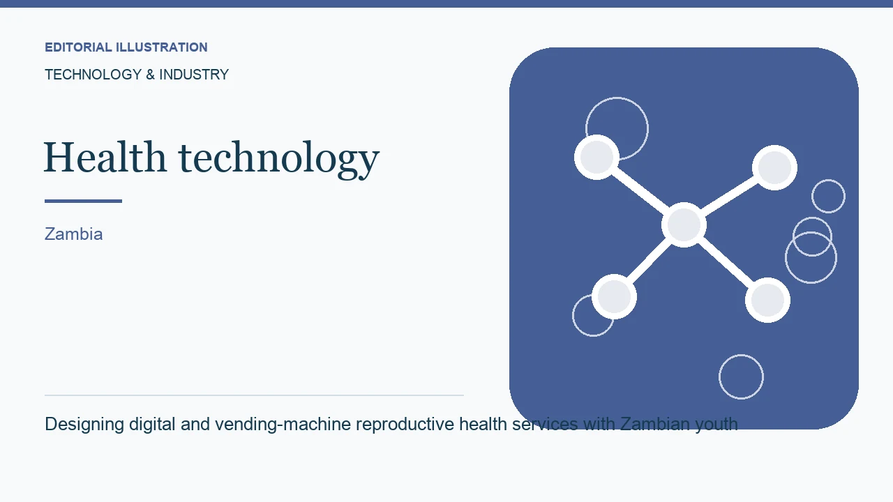 Editorial illustration: Designing digital and vending-machine reproductive health services with Zambian youth