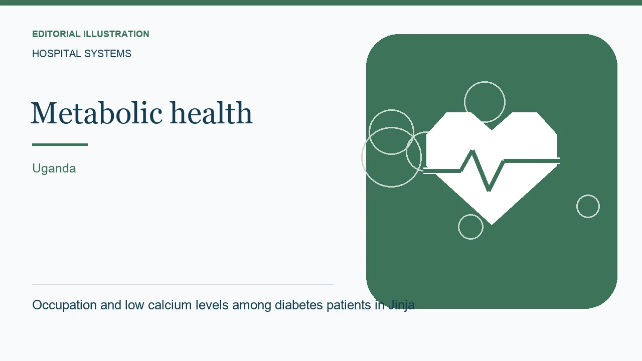 Editorial illustration: Occupation and low calcium levels among diabetes patients in Jinja