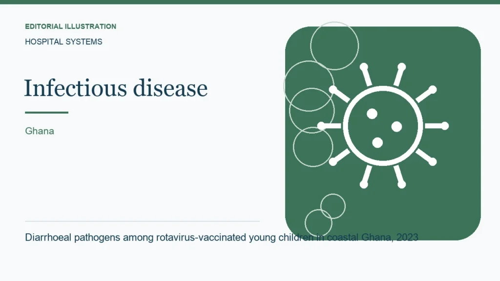 Editorial illustration: Diarrhoeal pathogens among rotavirus-vaccinated young children in coastal Ghana, 2023