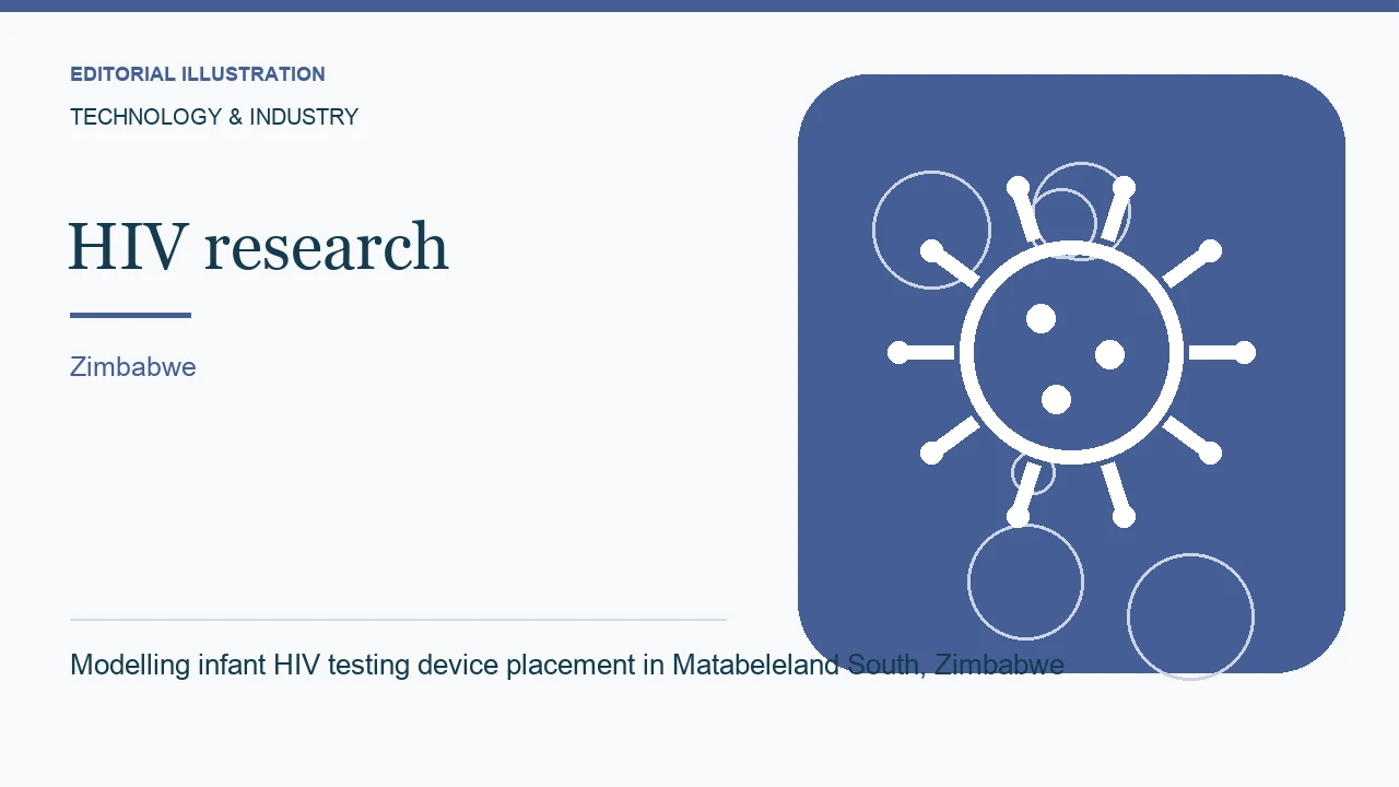 Editorial illustration: Modelling infant HIV testing device placement in Matabeleland South, Zimbabwe