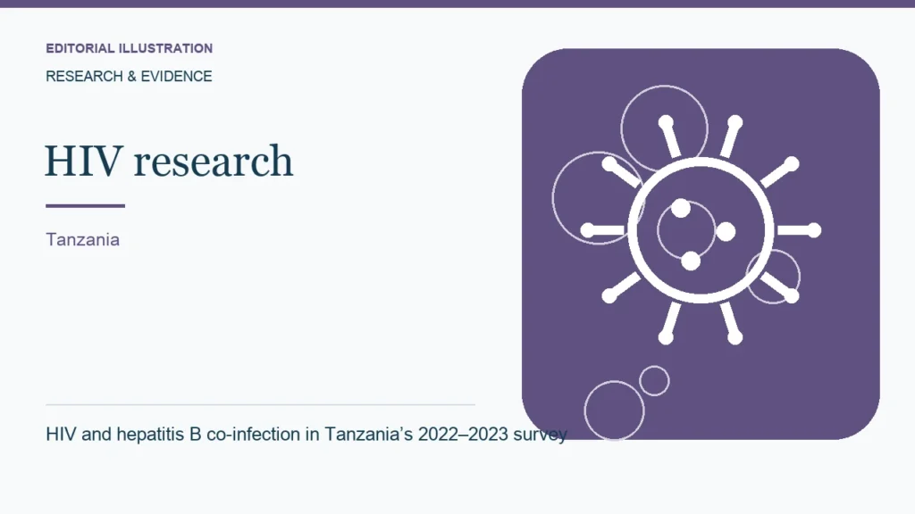 Editorial illustration: HIV and hepatitis B co-infection in Tanzania’s 2022–2023 survey