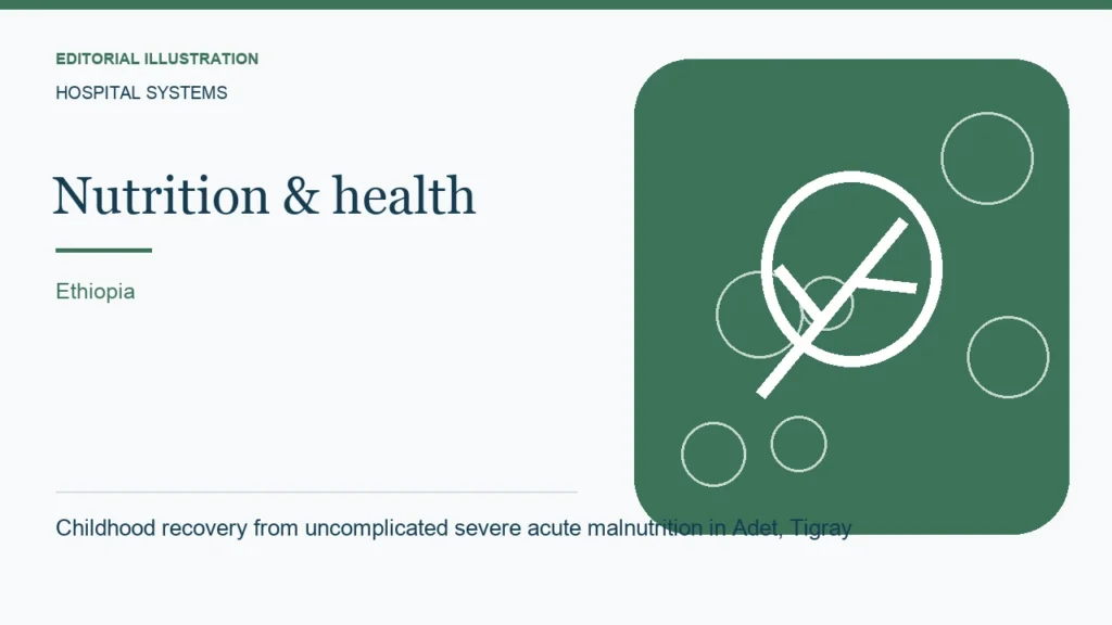 Editorial illustration: Childhood recovery from uncomplicated severe acute malnutrition in Adet, Tigray