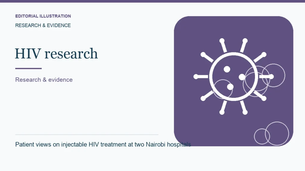 Editorial illustration: Patient views on injectable HIV treatment at two Nairobi hospitals