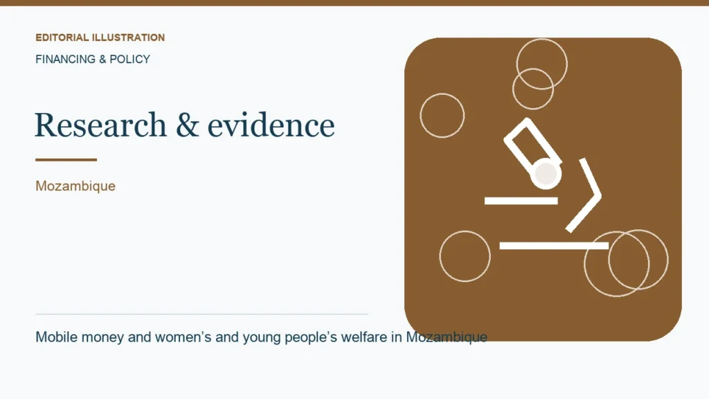Editorial illustration: Mobile money and women’s and young people’s welfare in Mozambique