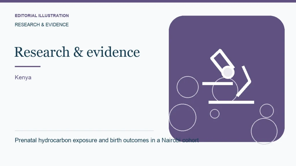 Editorial illustration: Prenatal hydrocarbon exposure and birth outcomes in a Nairobi cohort