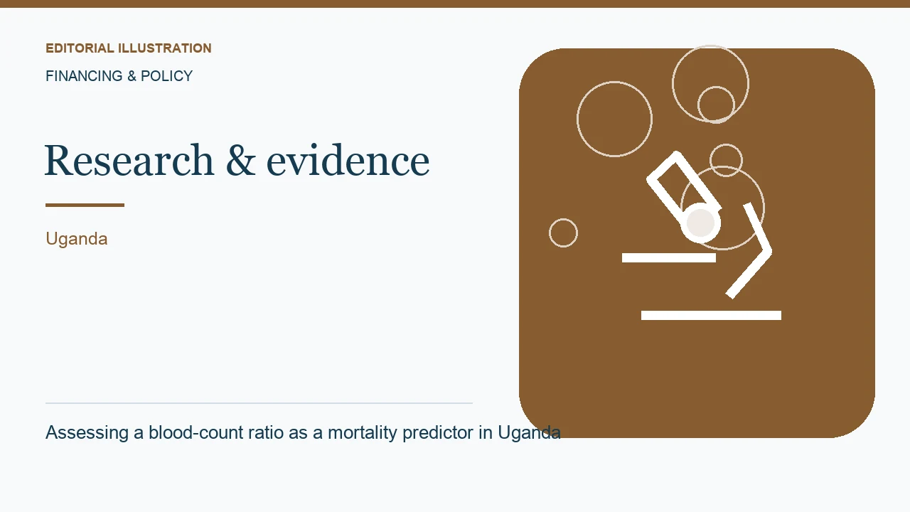 Editorial illustration: Assessing a blood-count ratio as a mortality predictor in Uganda