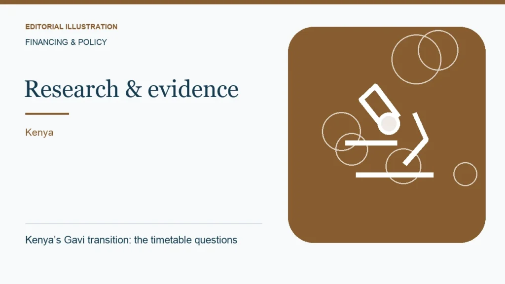Editorial illustration: Kenya’s Gavi transition: the timetable questions