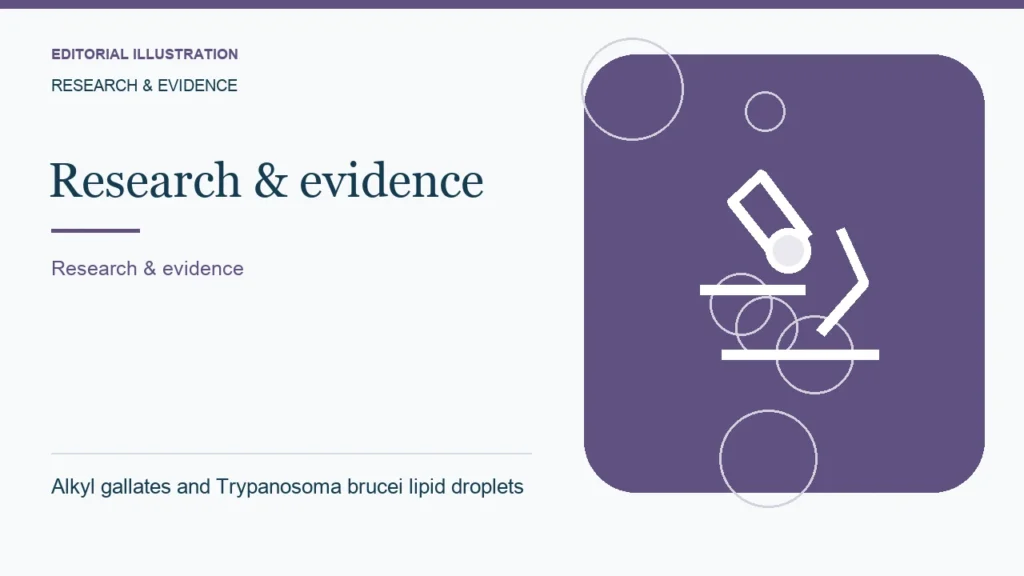 Editorial illustration: Alkyl gallates and Trypanosoma brucei lipid droplets