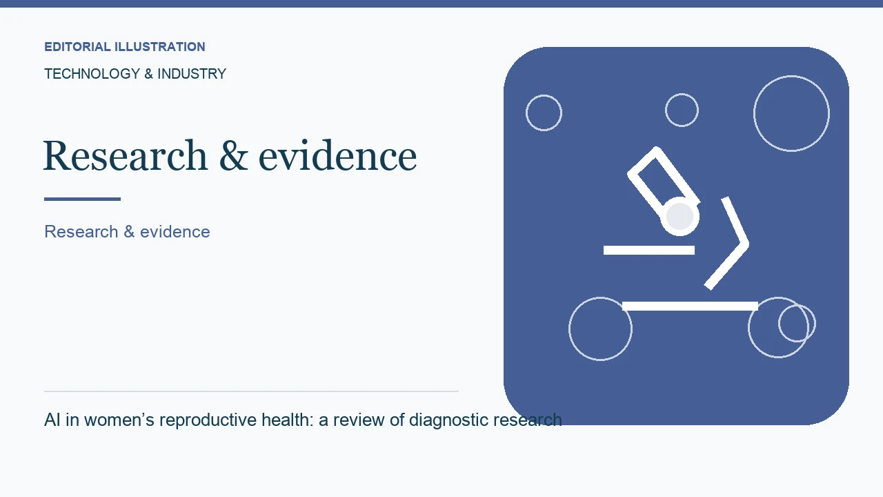Editorial illustration: AI in women’s reproductive health: a review of diagnostic research