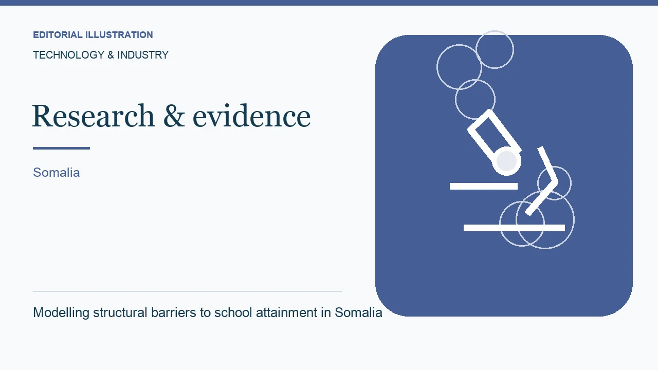 Editorial illustration: Modelling structural barriers to school attainment in Somalia