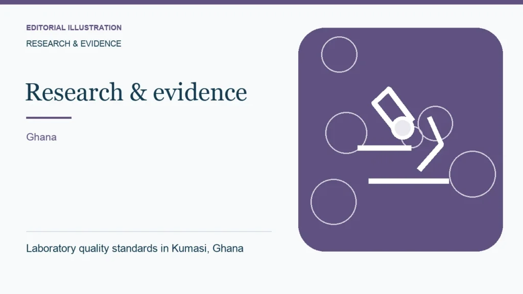 Editorial illustration: Laboratory quality standards in Kumasi, Ghana