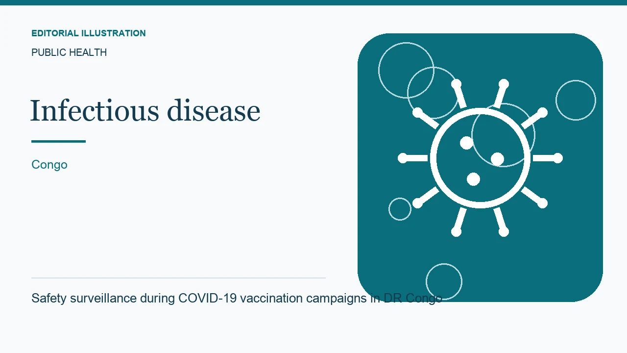 Editorial illustration: Safety surveillance during COVID-19 vaccination campaigns in DR Congo