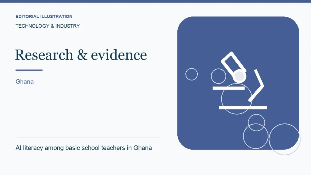 Editorial illustration: AI literacy among basic school teachers in Ghana