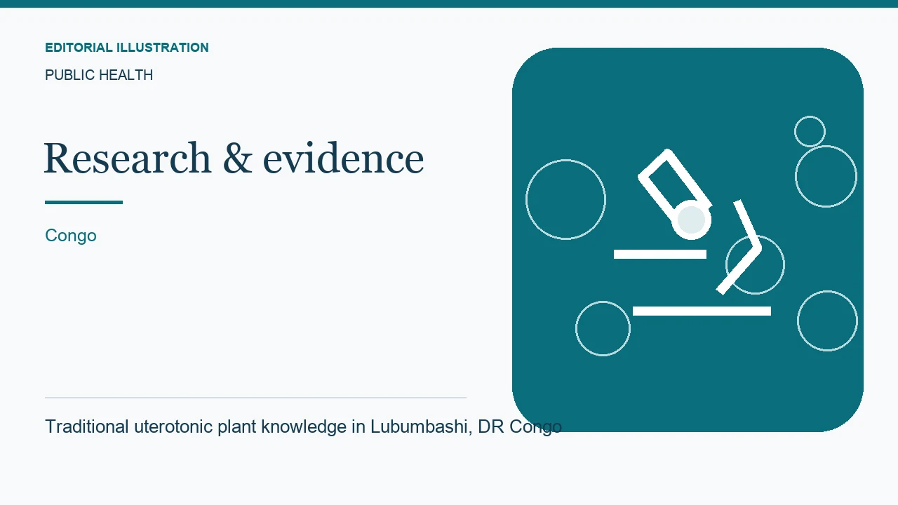 Editorial illustration: Traditional uterotonic plant knowledge in Lubumbashi, DR Congo