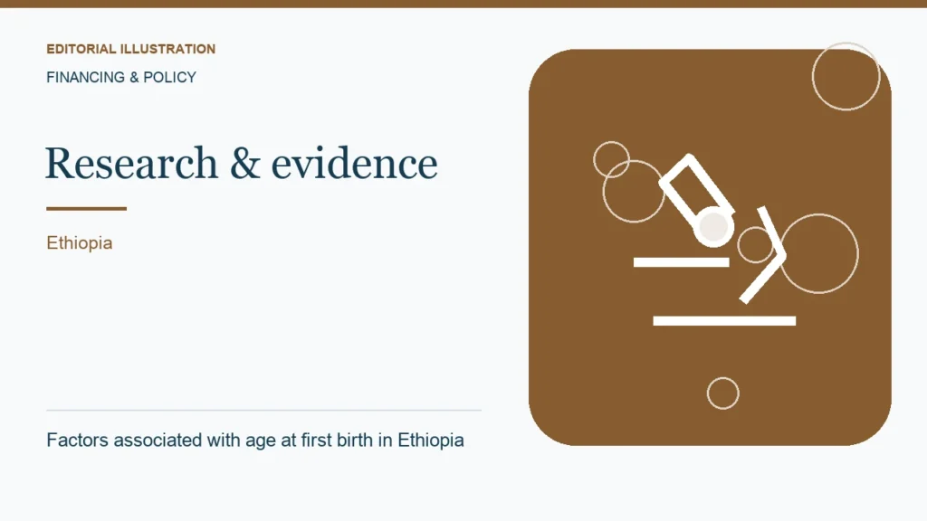 Editorial illustration: Factors associated with age at first birth in Ethiopia