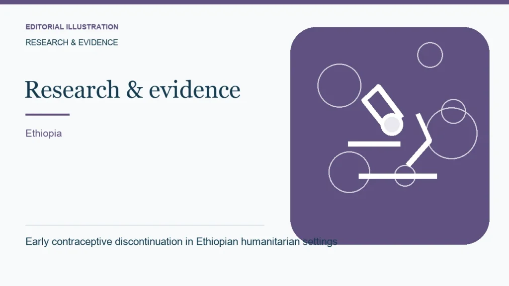 Editorial illustration: Early contraceptive discontinuation in Ethiopian humanitarian settings
