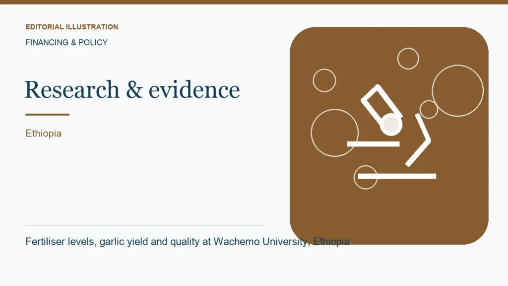 Editorial illustration: Fertiliser levels, garlic yield and quality at Wachemo University, Ethiopia