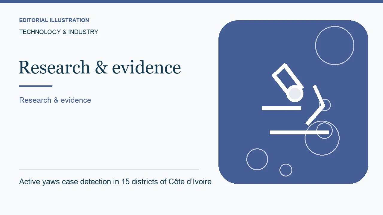 Editorial illustration: Active yaws case detection in 15 districts of Côte d’Ivoire