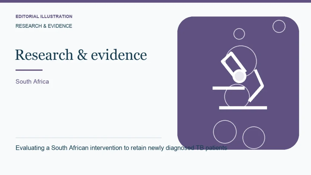 Editorial illustration: Evaluating a South African intervention to retain newly diagnosed TB patients