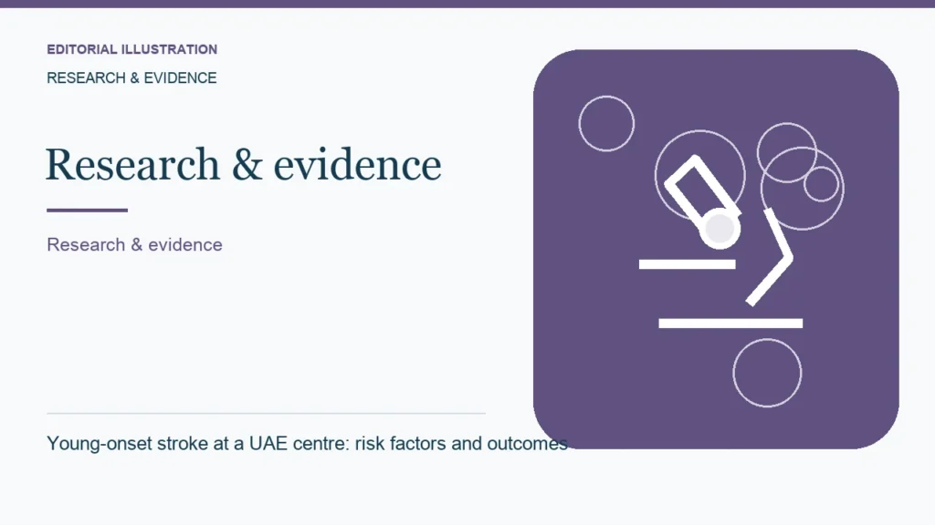 Editorial illustration: Young-onset stroke at a UAE centre: risk factors and outcomes