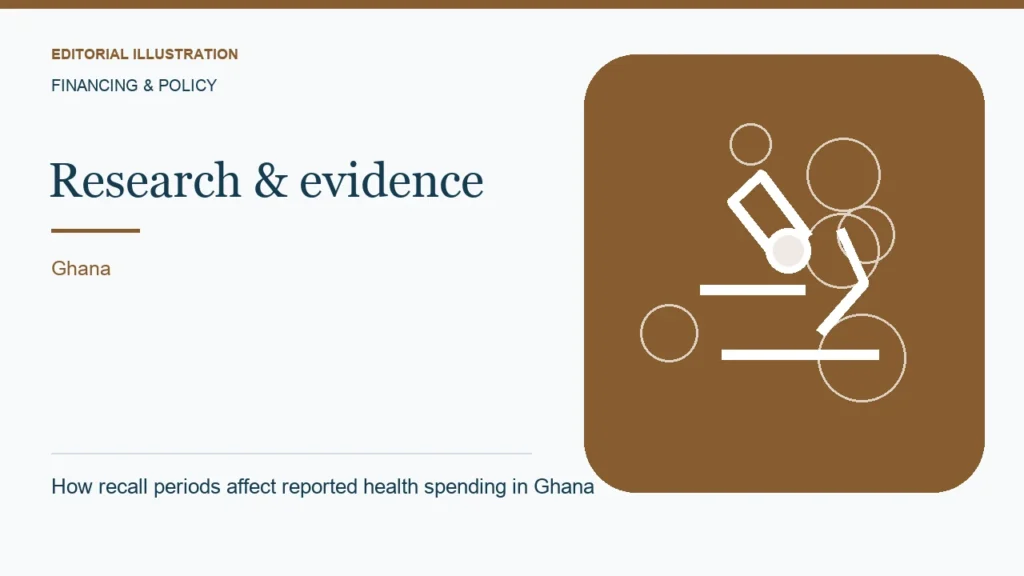 Editorial illustration: How recall periods affect reported health spending in Ghana