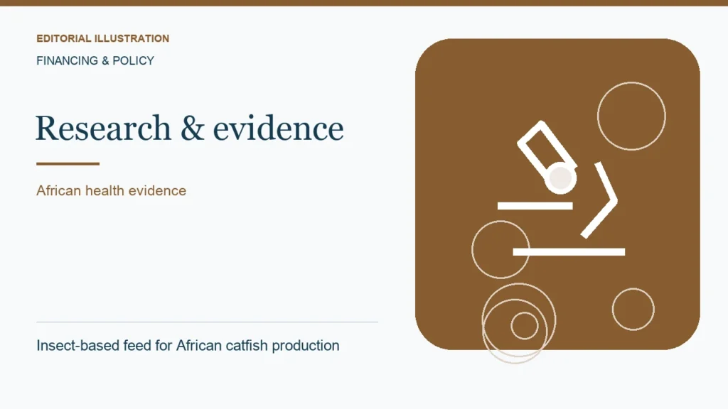 Editorial illustration: Insect-based feed for African catfish production