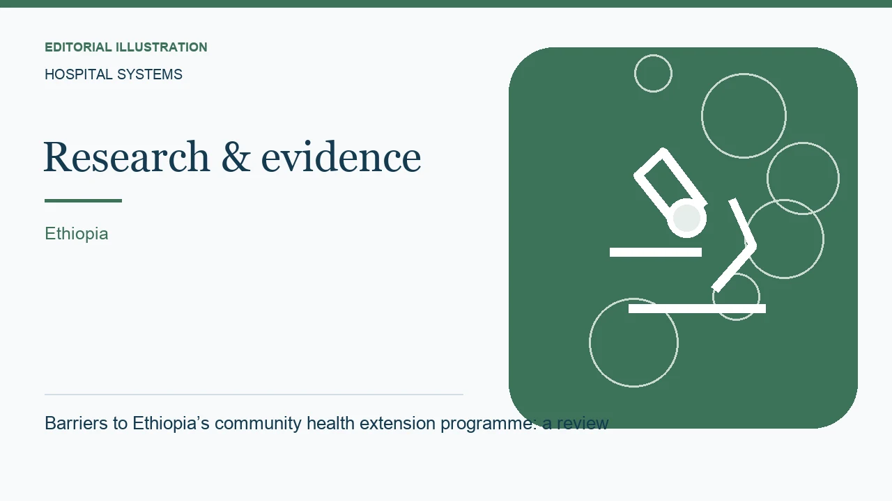 Editorial illustration: Barriers to Ethiopia’s community health extension programme: a review