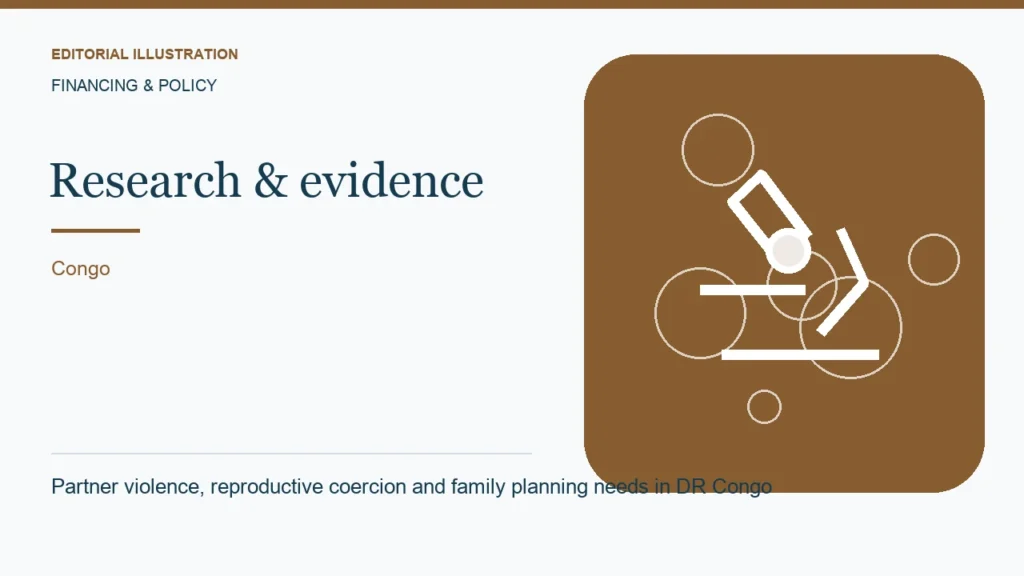Editorial illustration: Partner violence, reproductive coercion and family planning needs in DR Congo